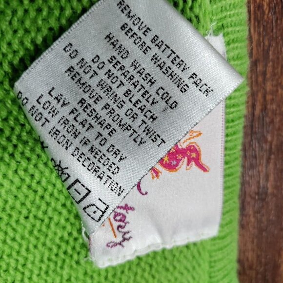 Quacker Factory Green Cute Ugly Christmas Sweater S Snowman & Reindeer - Picture 6 of 12